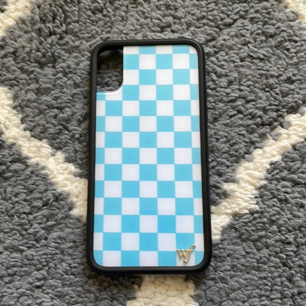 Wildflower - IPhone XS Blue Checkered Phone Case